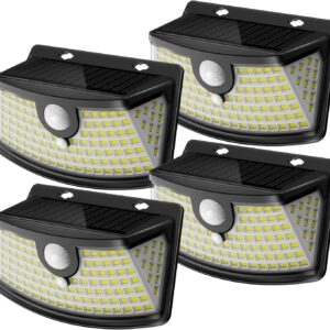 Aootek New Solar Motion Sensor Lights 120 LEDs with Lights Reflector